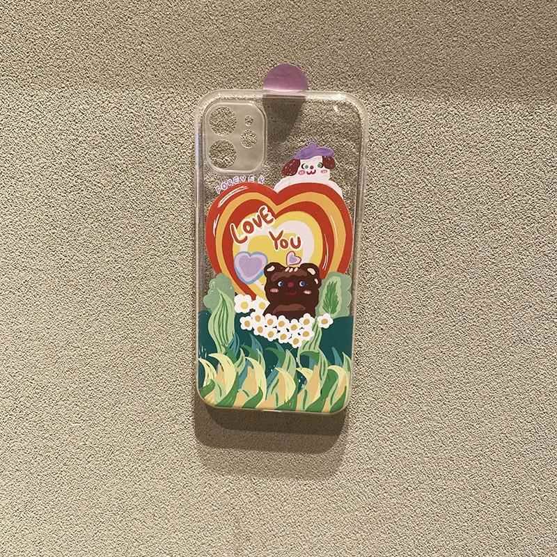 油画手机壳小熊适用苹果16pro华为pura80/iPhone15Promax小米14/vivo周边OPPO/13/12/11/x荣耀红米同款mate