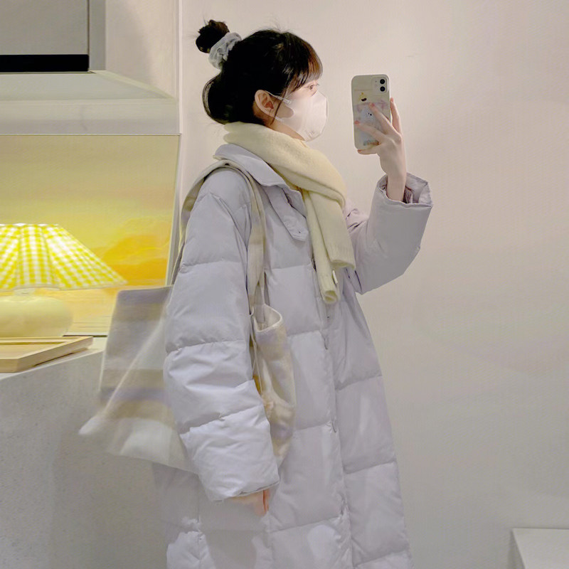 90白鸭绒香芋紫保暖羽绒服女2025冬季新款设计小众中长款过膝外套,女装/女士精品,大码连衣裙,淘宝优惠券,粉丝福利购,淘宝优惠卷