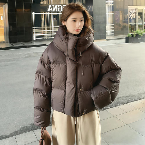 泡芙肯豆短款羽绒棉服外套