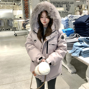 防风加厚保暖工装 宽松韩版 外套潮 2025冬季 90白鸭绒派克羽绒服女款