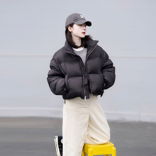 立领小个子面包服短外套