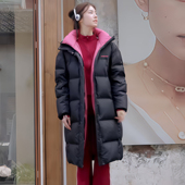 加厚棉袄2025秋冬季 保暖外套 羽绒棉服男女同款 时尚 运动撞色中长款