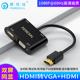HDMI转vga HDMI转换器适用联想华硕笔记本电脑连接投影仪显示器