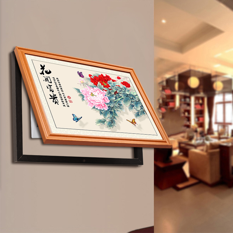 国画兰花装饰画客厅沙发卧室壁画餐厅电表箱牡丹花鸟玄关挂画