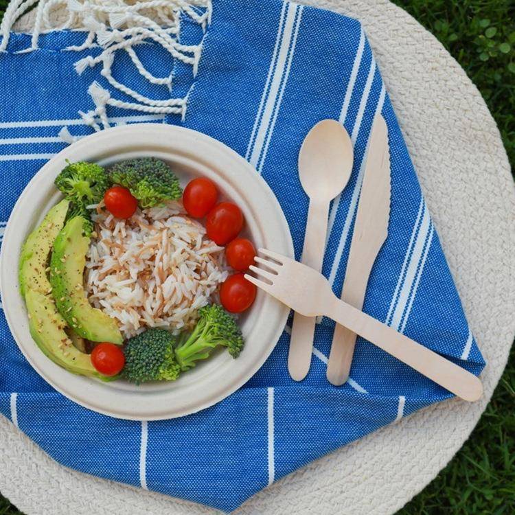 现货直发mm外卖餐具桦木木制品一次性木勺叉子果叉现货