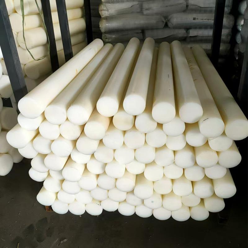 尼龙棒工程塑料棒实心圆棒PA塑料白色耐磨耐高温实用棒尼龙棒