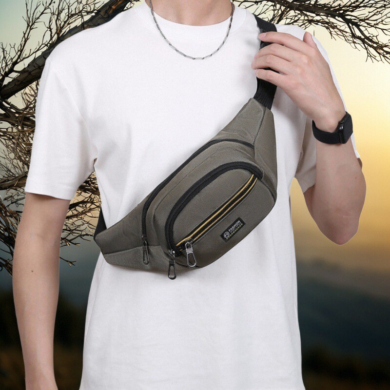 腰包小型轻便户外骑行包斜挎胸包男士跑步随身手机袋运动登山背包