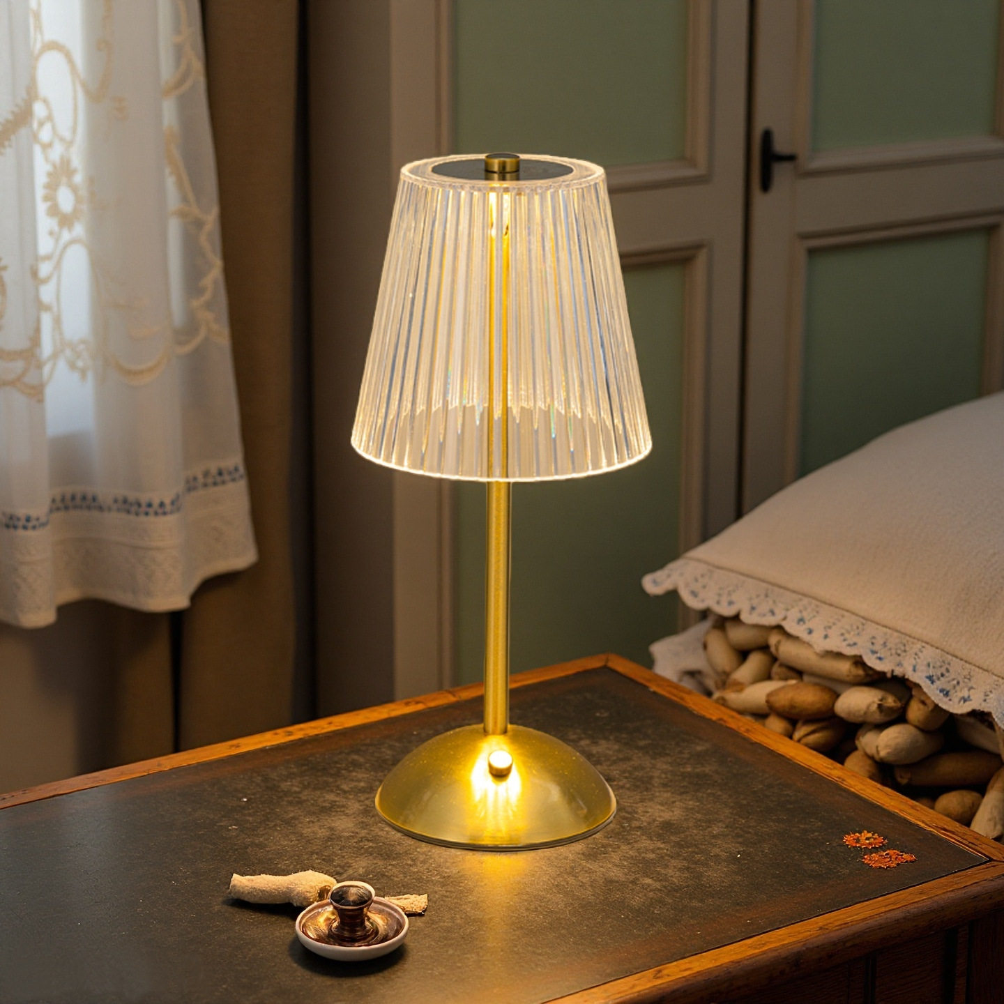 跨境爆款LED台灯简约复古咖啡厅氛围灯桌灯触摸USB充电酒吧台灯