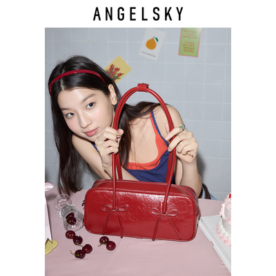 ANGELSKY原创设计蝴蝶结腋下包