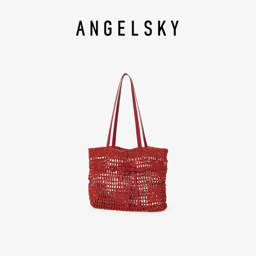 ANGELSKY旅游度假轻便草编包