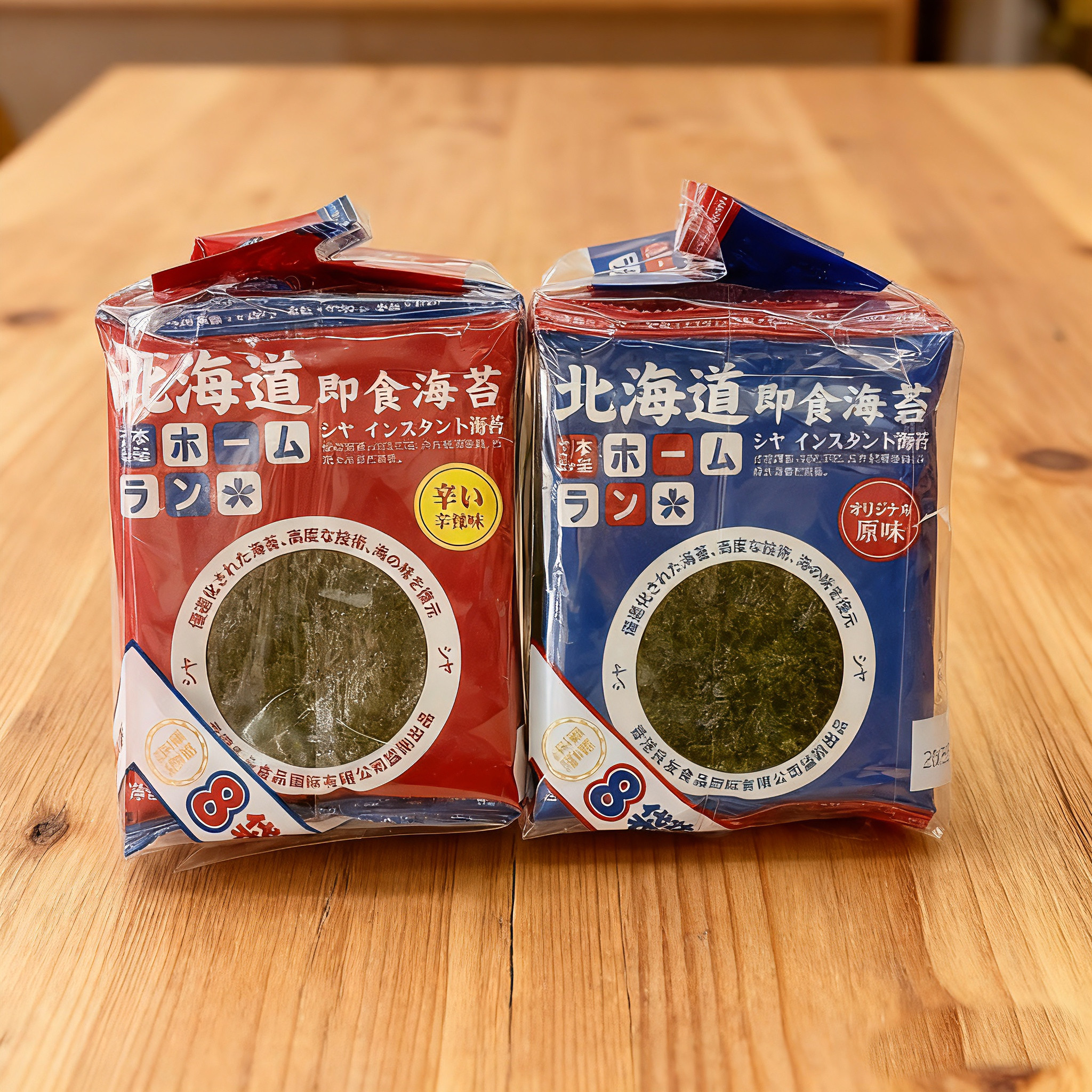 本垒北海道即食海苔海盐香烤紫菜片日式包饭办公室海产零食