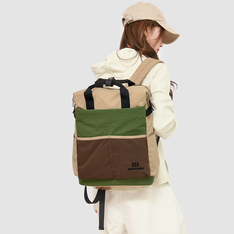 小众ins风双肩包拼色潮牌电脑包大容量休闲通勤背包轻量化书包女,箱包皮具/热销女包/男包,双肩背包,淘宝优惠券,粉丝福利购,淘宝优惠卷