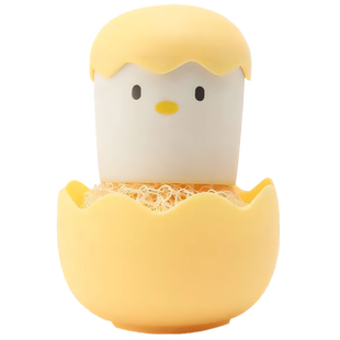 厨房纤维纳米清洁球带手柄锅刷洗碗锅刷百洁布不掉丝钢丝球清洁刷