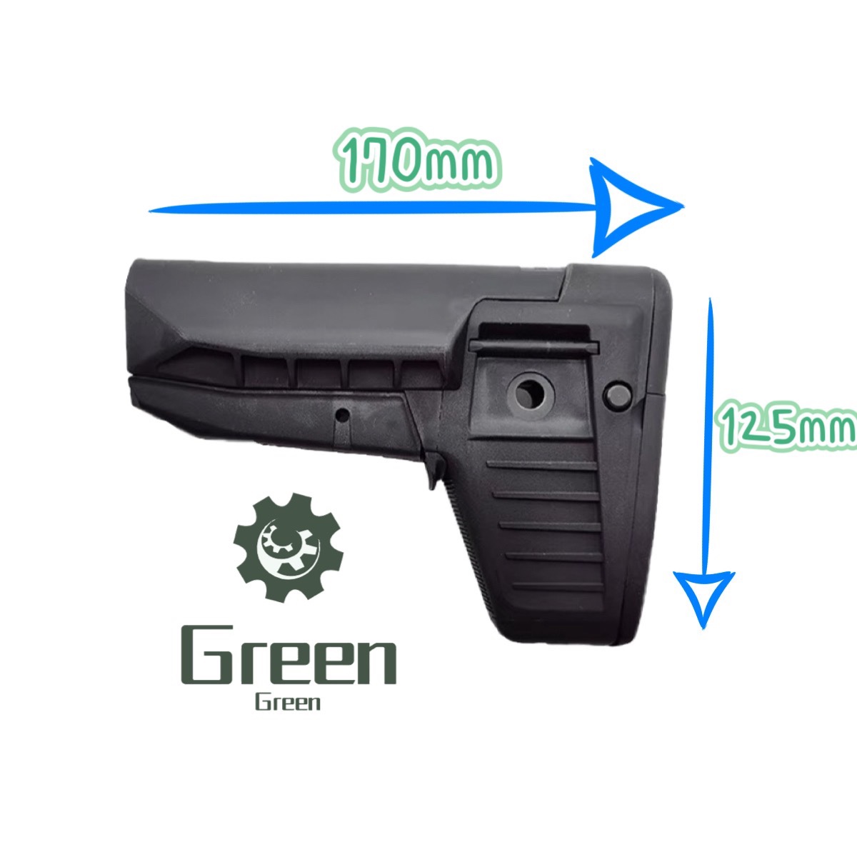 Green高品质外贸BCM后拖模型玩具标准托心改装升级tti极速追杀 玩具/童车/益智/积木/模型 软弹枪 原图主图