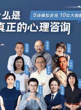 咨询观摩·双面镜计划国内版 曾奇峰李松蔚咨询师入门培训模拟课