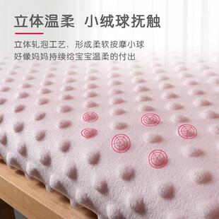 婴儿床笠豆豆绒秋冬季加绒拼接床牛奶法兰绒订制定做儿童床罩床单