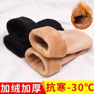 长袜 加绒加厚雪地袜子女地板袜保暖中筒秋冬毛圈袜男士 10双装
