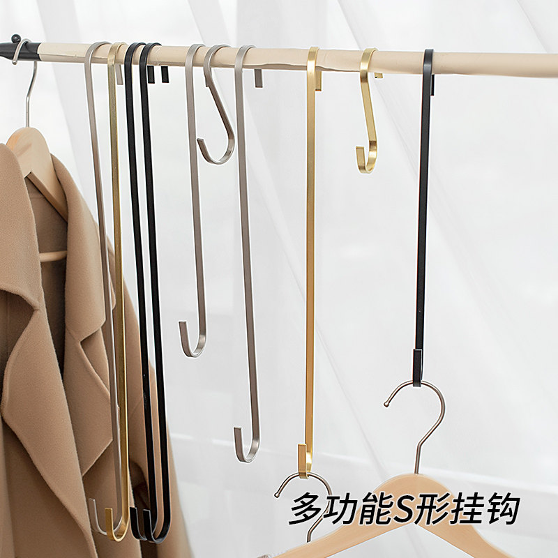 服装店专用挂钩S钩加长展示钩子陈列货架男女装店挂衣服勾钩子