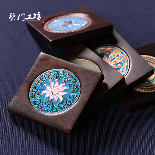 碧门工坊茶杯托珐琅彩景泰蓝