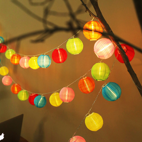 优吉凯发光=灯笼串节日7厘米
