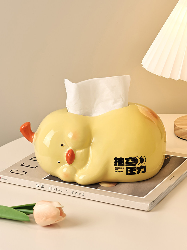 卡通创意陶瓷纸巾盒客厅高端轻奢家居纸巾盒桌面咖啡桌高值饰品,家居饰品,装饰纸巾盒,淘宝优惠券,粉丝福利购,淘宝优惠卷