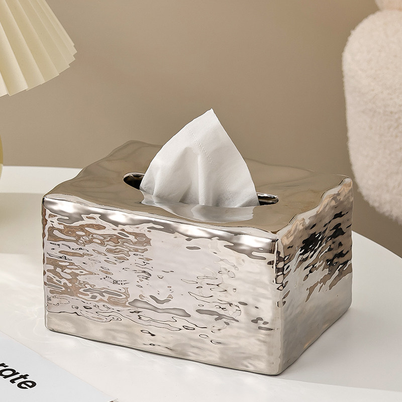 轻奢高档水波纹纸巾盒家用客厅茶几餐厅高级感抽纸盒创意餐巾纸盒,家居饰品,装饰纸巾盒,淘宝优惠券,粉丝福利购,淘宝优惠卷