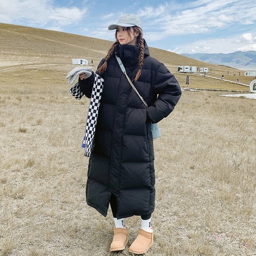 水云篇羽绒棉长款显瘦羽绒棉服女
