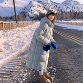 新款 加厚长款 棉服女过膝宽松防水防污亲肤泡芙棉衣外套2025年冬季