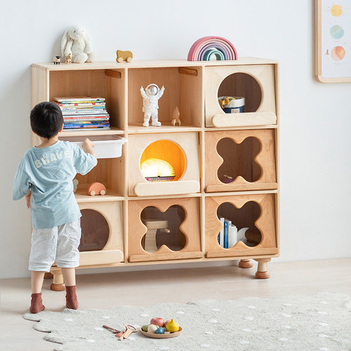 孩在新品方糖儿童玩具储物柜