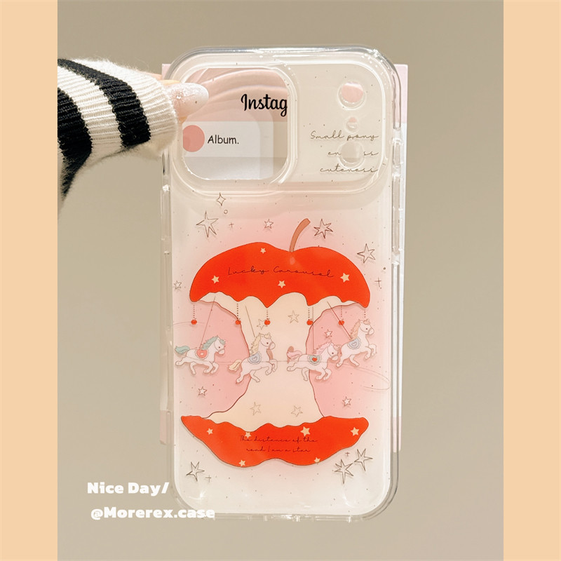 MoreRex卡通可爱苹果核星星小马适用苹果17手机壳iphone16promax新款17pro双层14防摔保护套13创意15女款2026,3C数码配件,手机保护套/壳,淘宝优惠券,粉丝福利购,淘宝优惠卷