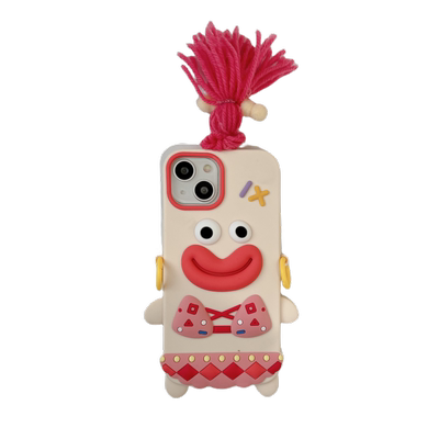 卡通搞怪立体香肠嘴女孩适用苹果14手机壳趣味iphone16promax新款12小众11女15pro防摔14pro硅胶13全包保护套