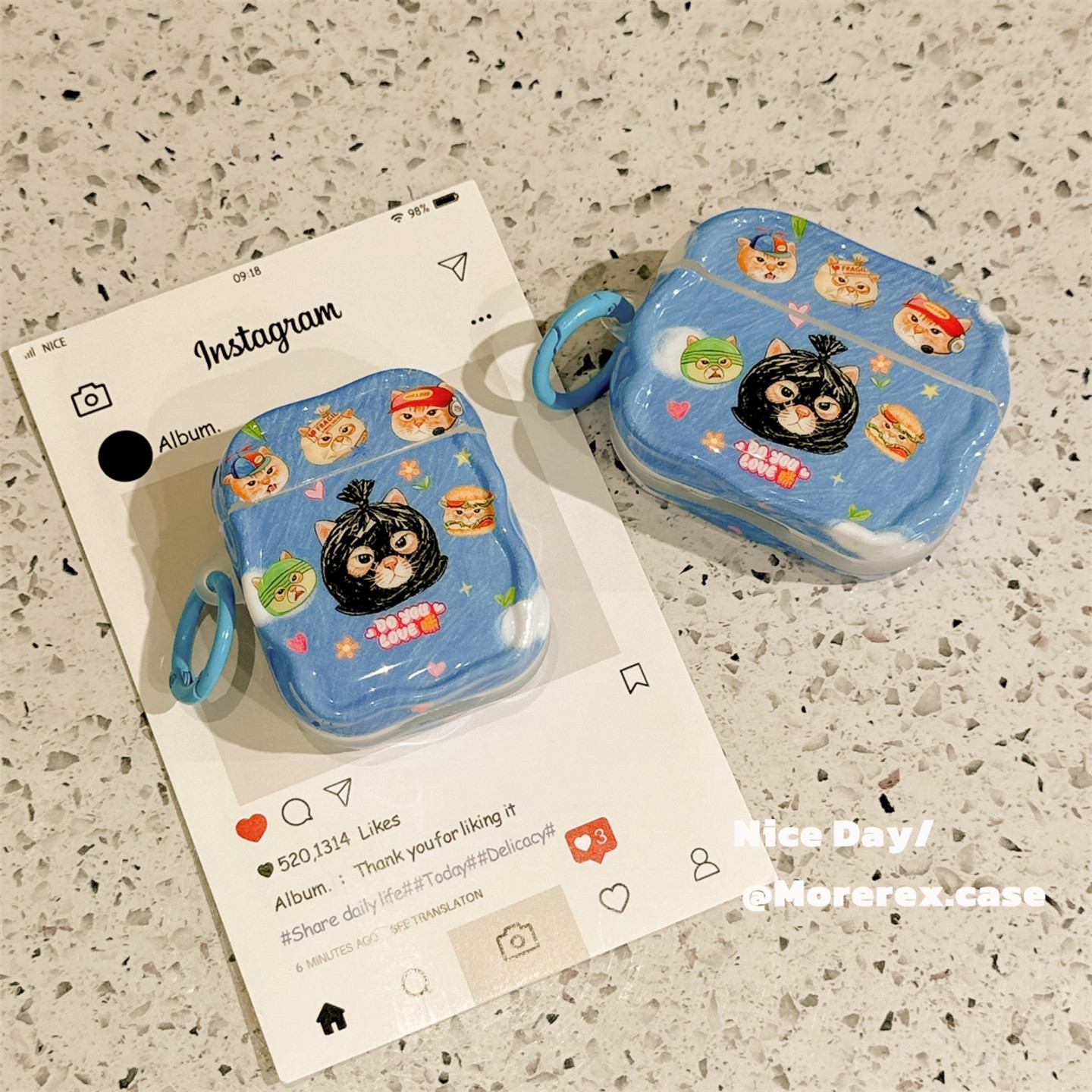 MoreRex 日韩超火搞怪塑料袋猫咪适用苹果AirPods4保护壳airpods1/2/3蓝牙无线耳机套airpodspro二三四代新款