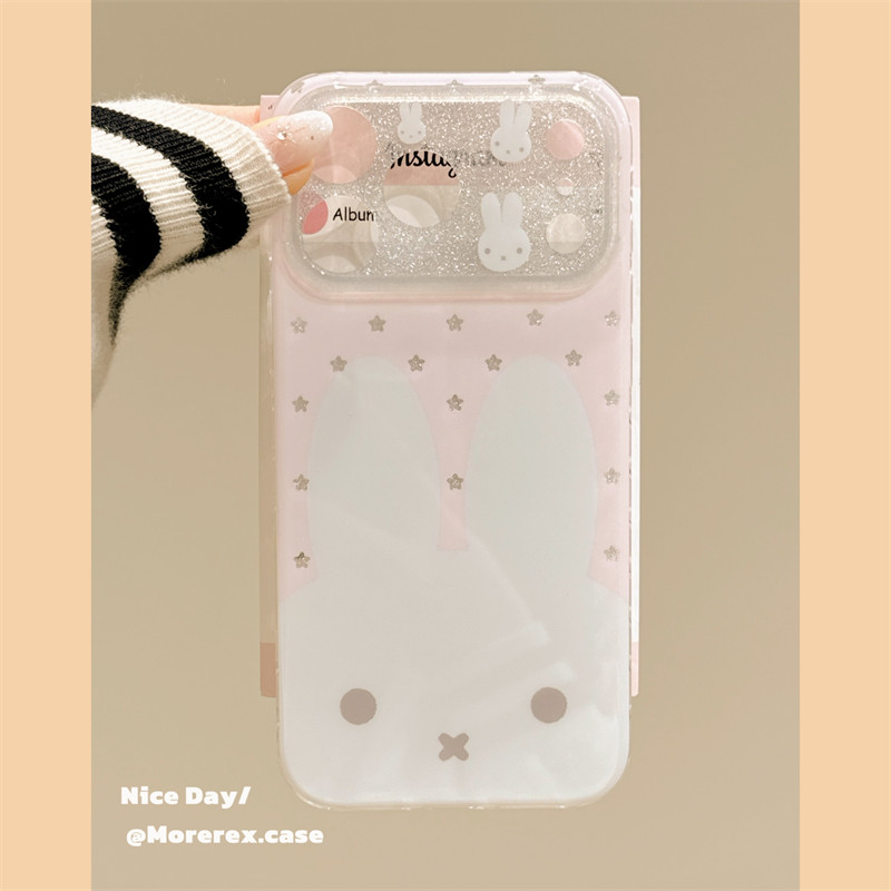 MoreRex 少女心ins风闪粉星星米菲兔适用苹果17手机壳iphone16promax新款17pro双层14防摔保护套13可爱15卡通,3C数码配件,手机保护套/壳,淘宝优惠券,粉丝福利购,淘宝优惠卷