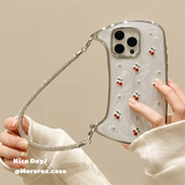 14手拎挂绳13防摔保护套16pro女款 MoreRex 滴胶立体樱桃手提包适用苹果15手机壳iphone17promax新款 ins超好看