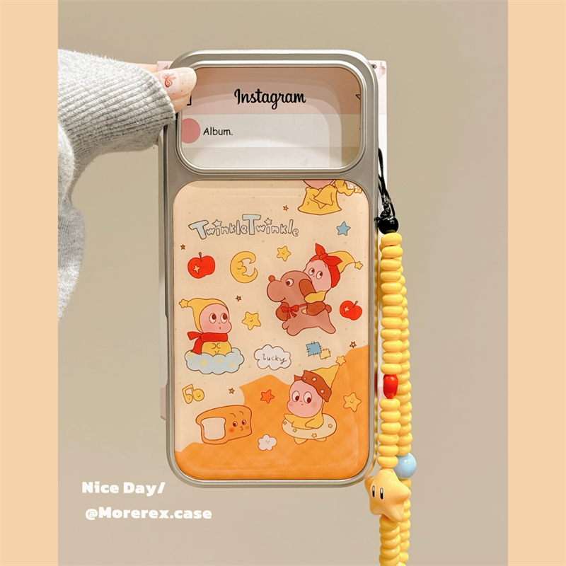 MoreRex可爱骑马吐司卡通星星小人适用苹果17手机壳iphone16promax新款15pro带链条14防摔保护套13滴胶17女款