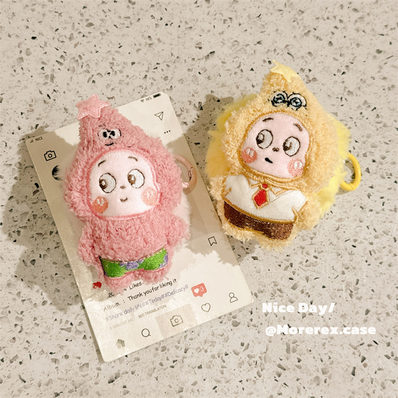 MoreRex 立体毛绒派大星星星小人适用苹果AirPods4保护壳airpods1/2/3蓝牙无线耳机套airpodspro二三四代新款