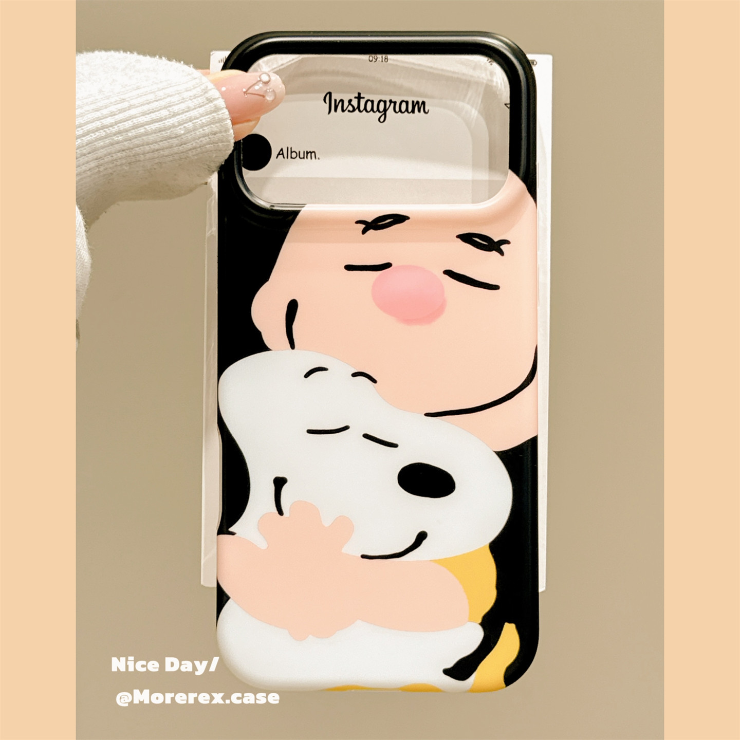 MoreRex日系治愈拥抱史努比适用苹果18手机壳卡通iphone17promax新款18pro不撞壳15全包防摔保护套14少女心16