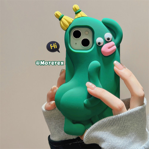超火网红立体搞怪怪兽适用苹果13手机壳趣味卡通iPhone15promax原创新款女14pro防摔硅胶16pro保护套12软壳男