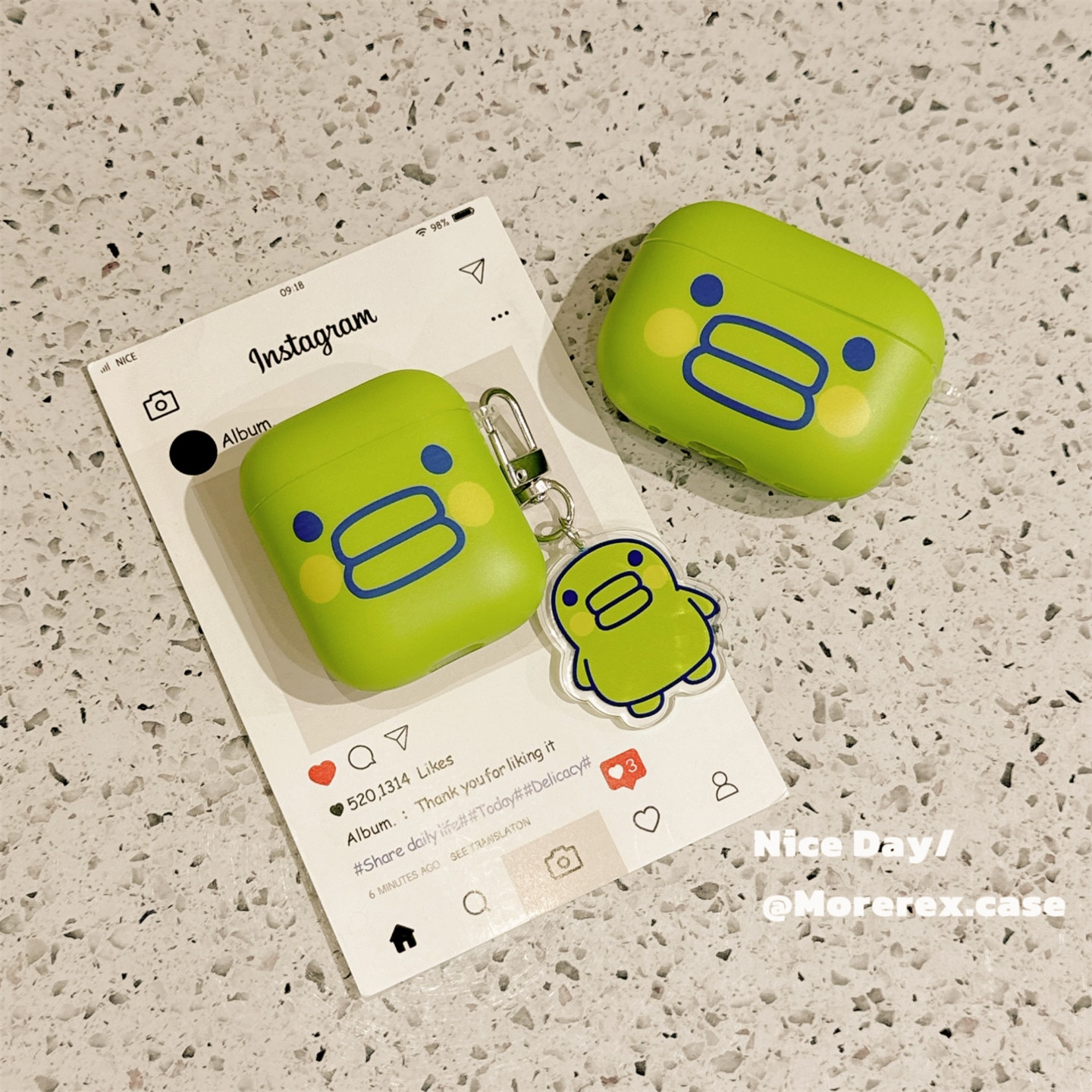 MoreRex 搞怪卡通大嘴吉带挂饰适用苹果AirPods5保护壳airpods2/3/4蓝牙无线耳机套airpodspro三四代新款超火图片