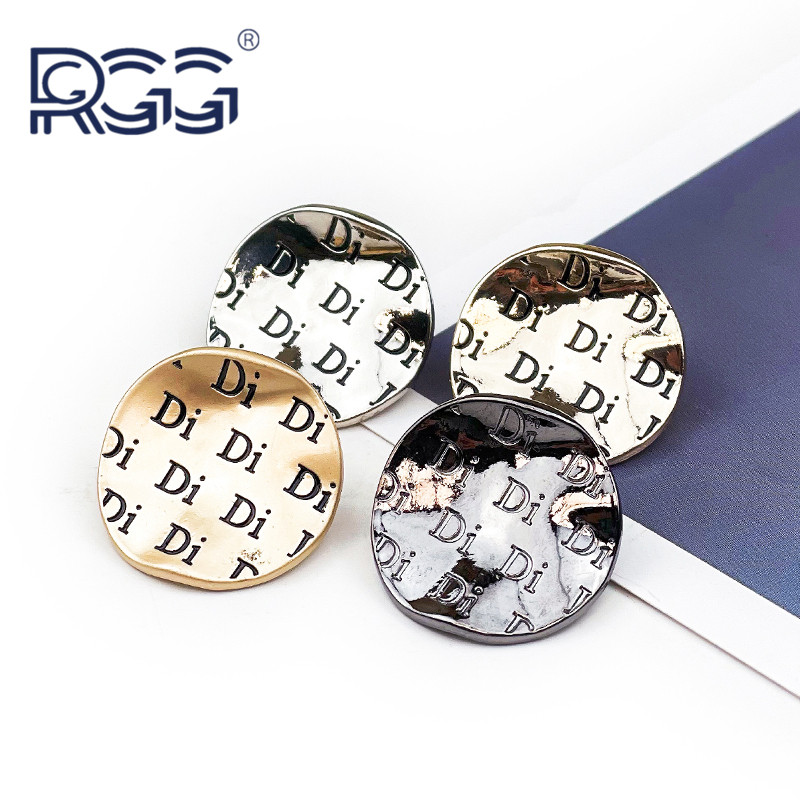 不规则金属纽扣曲面波浪形时装扣子女上衣百搭风衣西服毛呢大衣扣