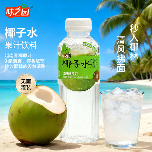 味之园椰子水450ml*15瓶果汁饮料