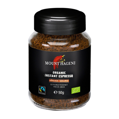 德国有机进口mount hagen阿拉比卡速溶提神无蔗糖美式黑咖啡50g