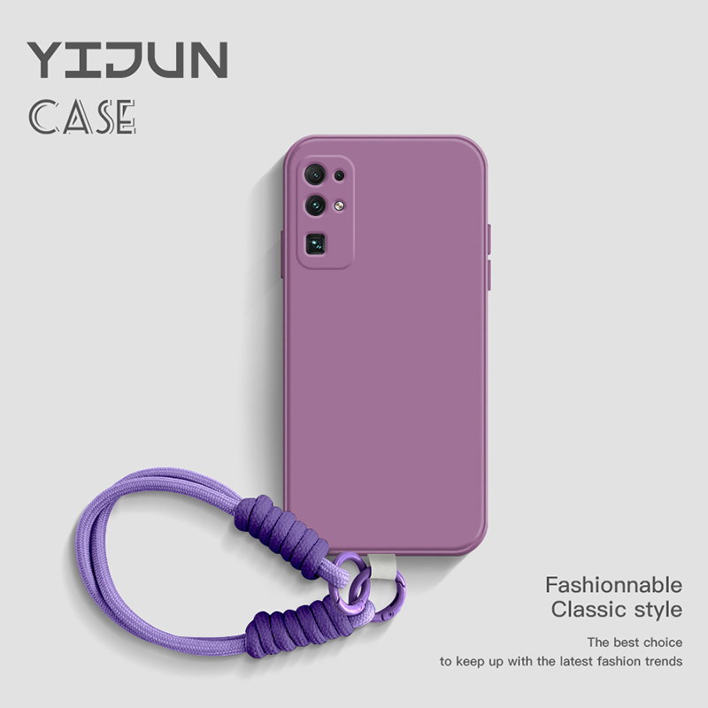 适用于荣耀30系列硅胶壳送挂绳