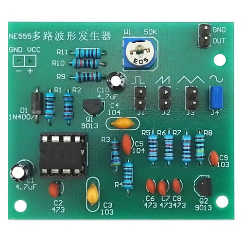 ne555多路波形发生器DIY套件