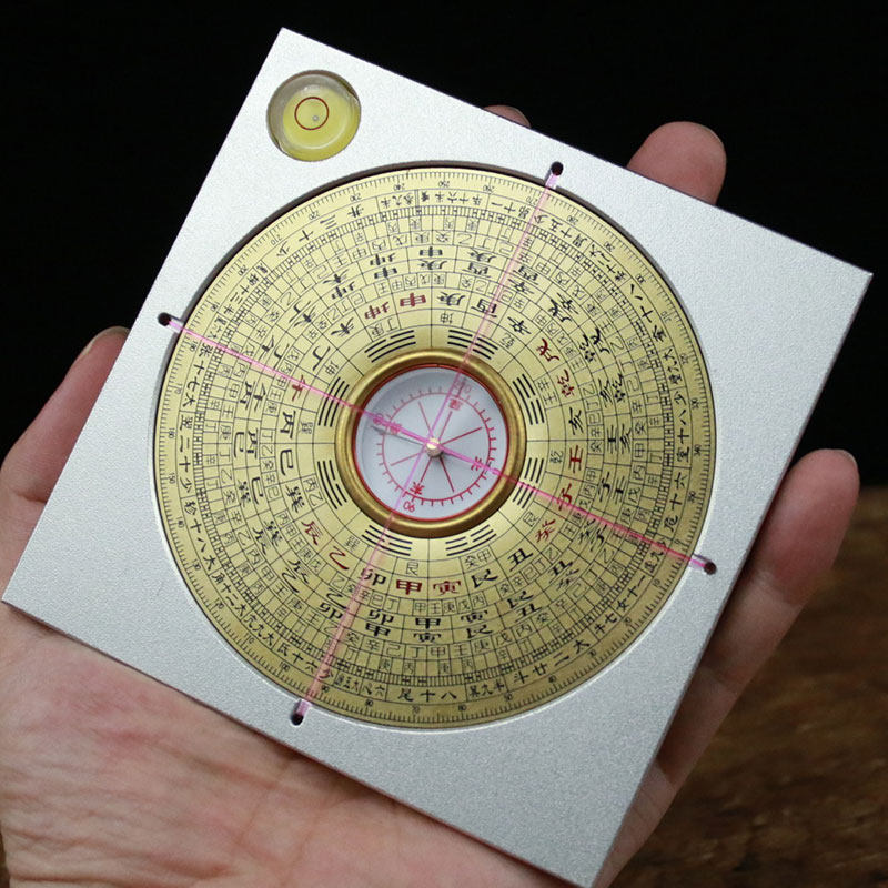 实心八卦罗盘风水盘高精度随身携带迷你随身黄铜专业小号三寸二寸