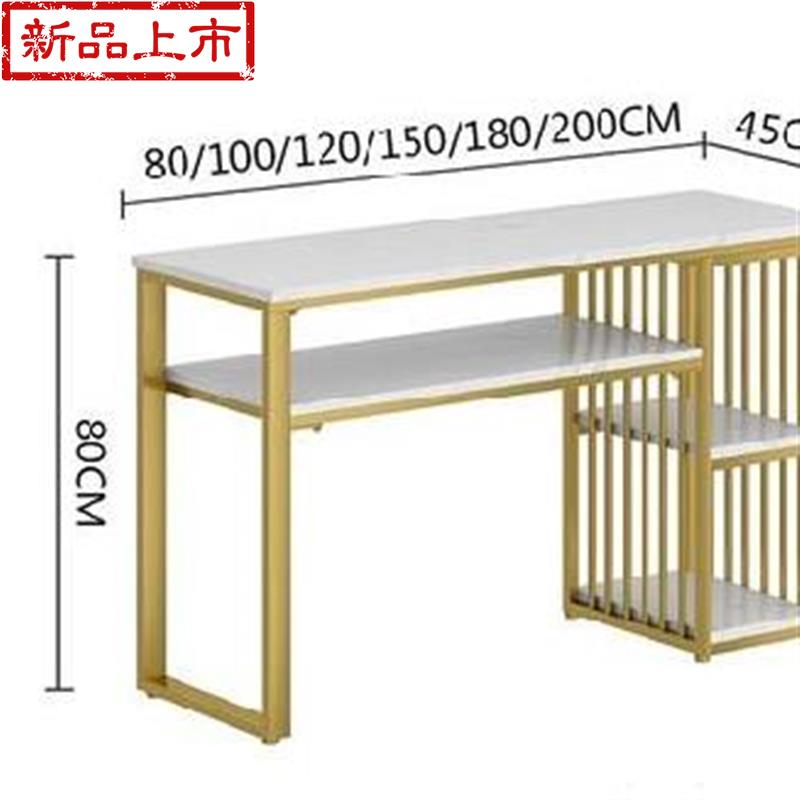 2020年新款美甲桌椅套装大理石桌面绒布材质美甲店7粉色美甲桌组