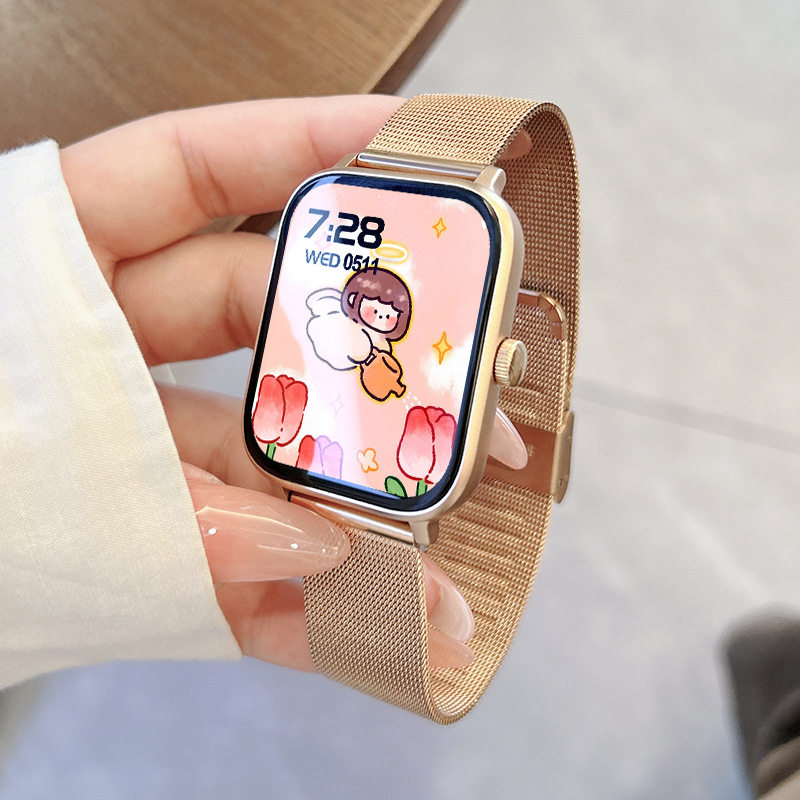 彬格智能手表女士彩屏血压手环心率女性运动计步女士气质多功能