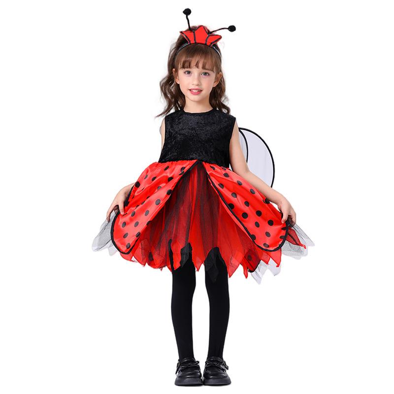 儿童万圣节服装女童蜜蜂七星瓢虫演出服六一动物装扮cos表演服饰