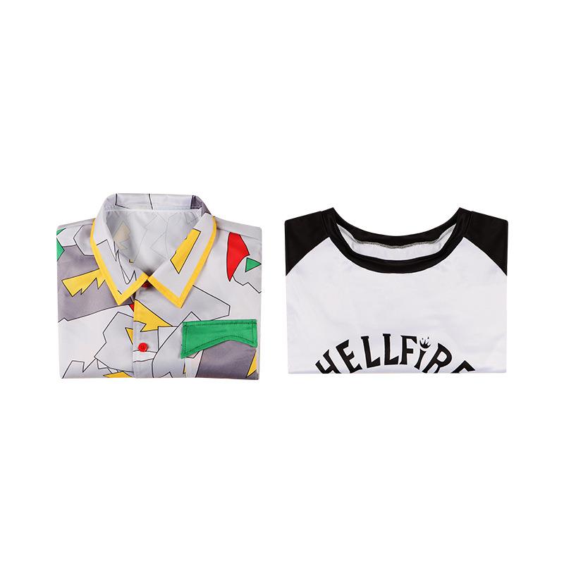 怪奇物语第四4季cos服 小11Eleven条纹连衣裙衬衣达斯汀制服T恤套