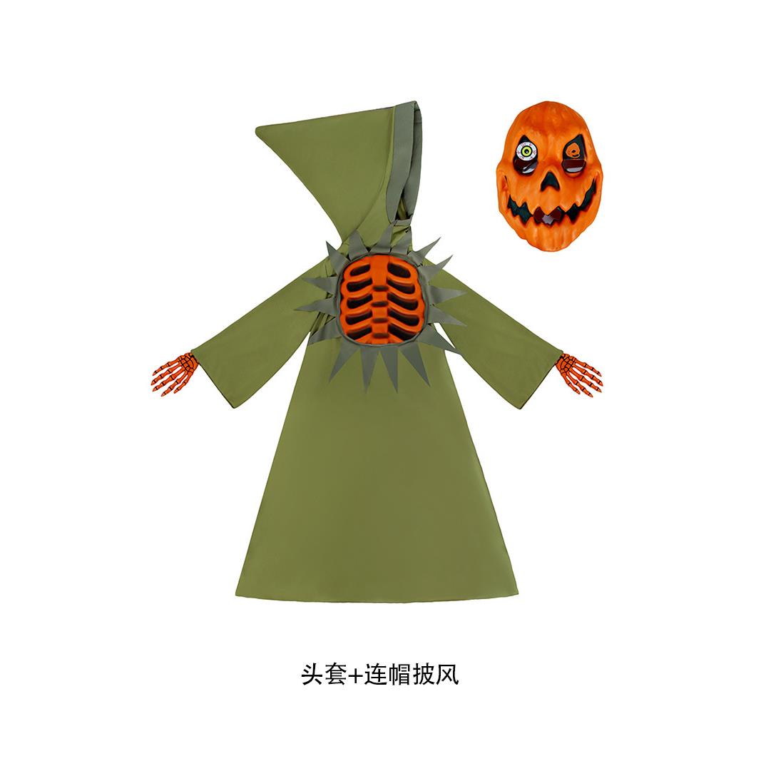 万圣节儿童服装表演服套装南瓜骷髅角色扮演cos服幼儿园演出服饰